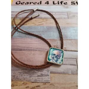 Handmade Skull Woman Concho Unisex Bolo - Bolo Tie - Skull Necklace - Choker